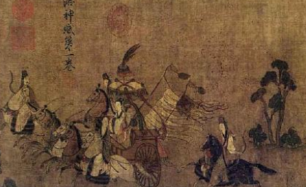 《游春图》是隋朝画家展子虔所作，现藏于北京故宫博物院